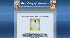 Desktop Screenshot of ourladyofamerica.com